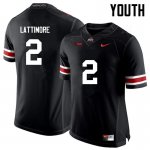 Youth Ohio State Buckeyes #2 Marshon Lattimore Black Nike NCAA College Football Jersey Lightweight CKW0544EZ